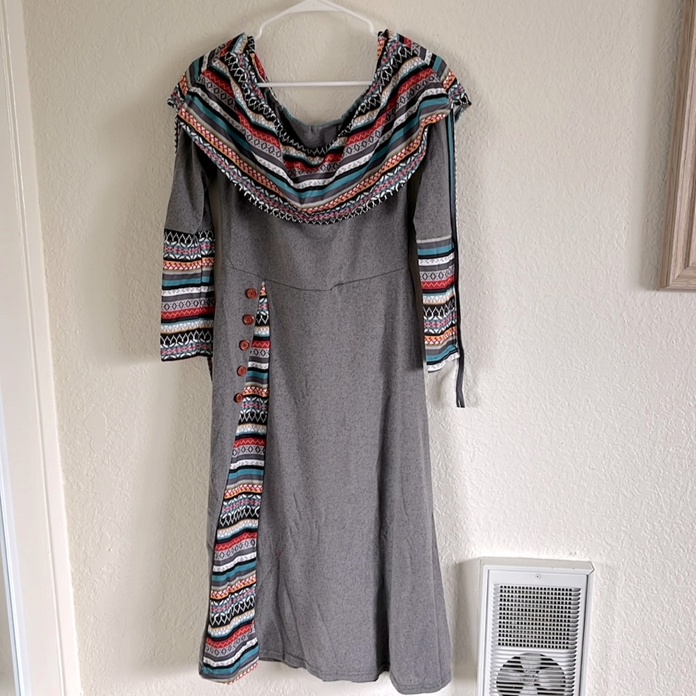 Super cute Grey Bjork type dress